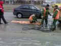 Tymczasem w Rosji brukowanie asfaltu